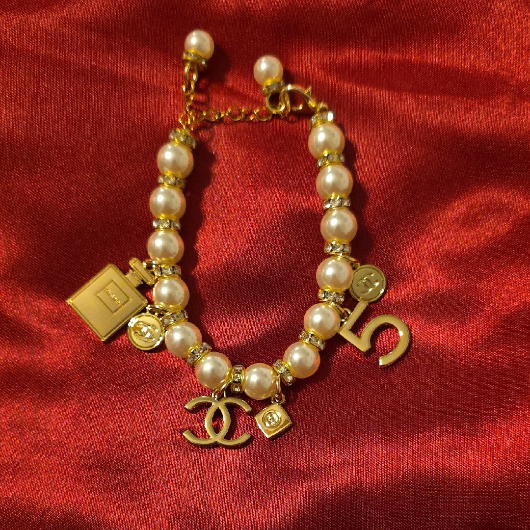 Gold And Pearl Iconic Charm Bracelet